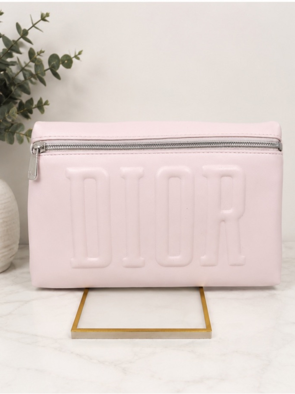 Dior Pink Embossed Cosmetic Pouch